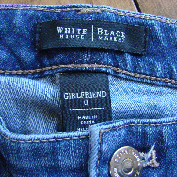 White House Black Market Girlfriend Denim Jeans 0 - Picture 3 of 8